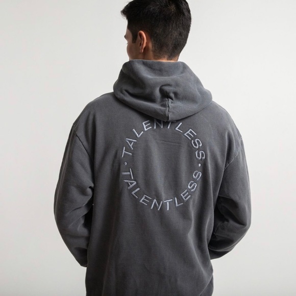 TALENTLESS Other - NEW TALENTLESS MEN'S CIRCLE LOGO EMBROIDERED LIMITED EDITION STEEL GREY HOODIE
